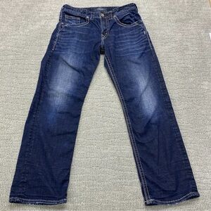 Silver Jeans Blue Straight-Leg Classic Denim
